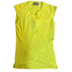 Athleta Pacifica rash guard neon yellow green athletic tank women’s XS
